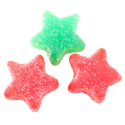Red & Green Sanded Sour Jelly Stars 6/5lb
