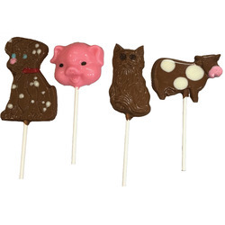 Farm Animal Chocolate Lollipops 24/4ct