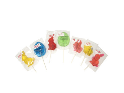 Easter Clear Toy Lollipops 24ct
