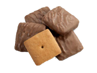 Milk Chocolate Covered Mini Graham Cracker Squares 15lb