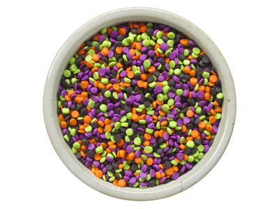 Black, Orange, Purple, Lime Green Mini Confetti 5lb