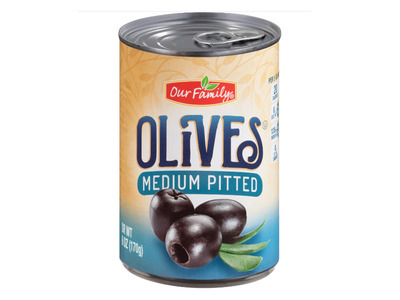 Medium Pitted Olives 12/6oz