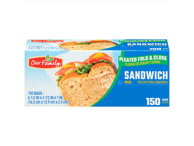 Fold & Close Sandwich Bags 24/150ct