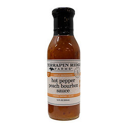 Hot Pepper Peach Bourbon Sauce 6/12oz