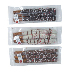 Assorted Chocolate Covered Peppermint Pretzel Rods 24/3ct