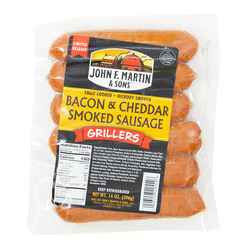 Bacon & Cheddar Smoked Sausage Grillers 12/10oz