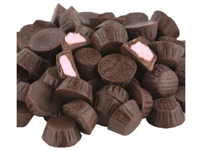 Mini Dark Chocolate Flavored Raspberry Cups 10lb