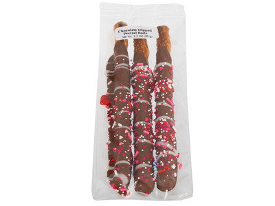 Valentine Milk Chocolate Pretzel Rods 24/3ct