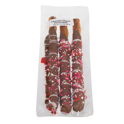 Valentine Milk Chocolate Pretzel Rods 24/3ct