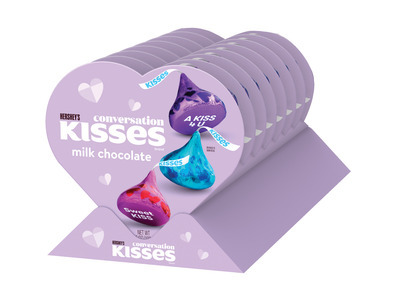 Milk Chocolate Conversation Kisses - Heart 8/3.6oz