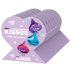 Milk Chocolate Conversation Kisses - Heart 8/3.6oz