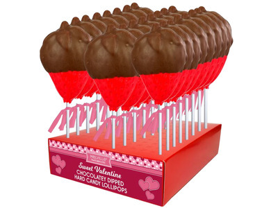 Chocolate Dipped Strawberry Lollipops 24ct