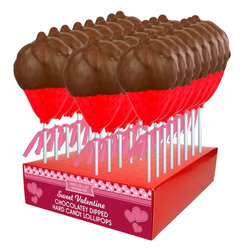 Chocolate Dipped Strawberry Lollipops 24ct