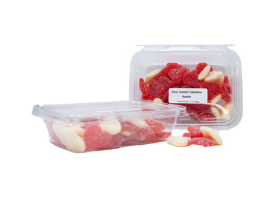 Sour Sanded Gummi Valentine Hearts 12/12oz