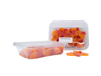 Gummi Peach Hearts 12/11oz