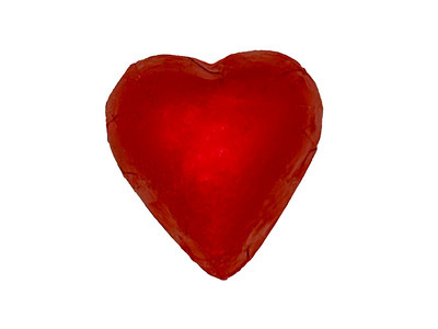 Red Foiled Milk Chocolate Hearts 10lb