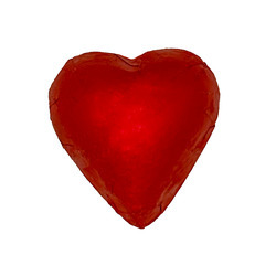 Red Foiled Milk Chocolate Hearts 10lb