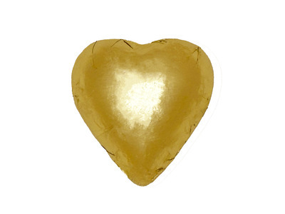 Gold Foiled Milk Chocolate Hearts 10lb