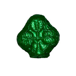 Green Foiled Milk Chocolate Shamrocks 10lb