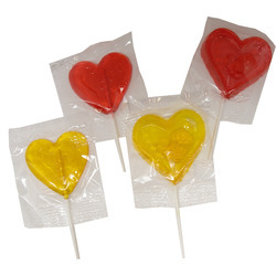 Valentine Clear Toy Lollipops 24ct