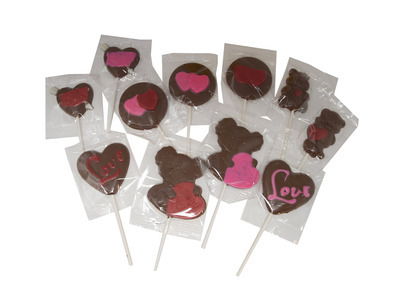 Valentine Milk Chocolate Lollipops 24ct