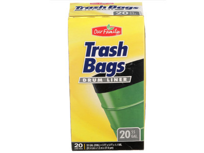 Super Size Trash Bags 55gal 6/20ct