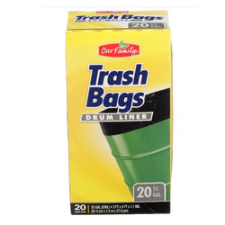 Super Size Trash Bags 55gal 6/20ct