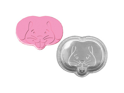 43oz Pink Bunny Shaped Pan 100ct