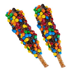 Chocolatey Caramel Covered M&M Pretzel Rods 12/2ct