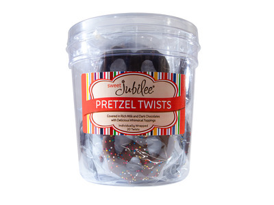 Wrapped Chocolate Covered Pretzel Twists Tub 2/20ct