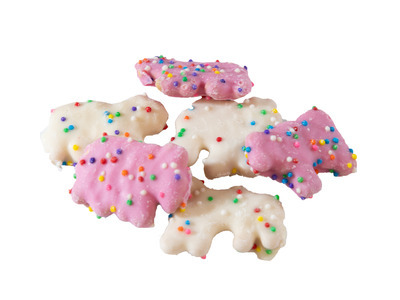 Pink & White Yogurt Celebration Animal Crackers 9lb