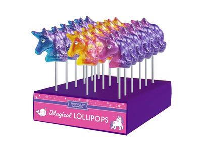 Unicorn Glitter Swirl Lollipops 24ct