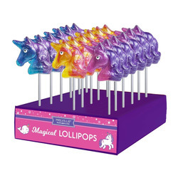 Unicorn Glitter Swirl Lollipops 24ct