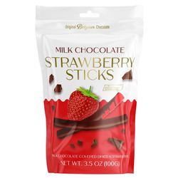 Milk Chocolate Strawberry Sticks 12/3.5oz