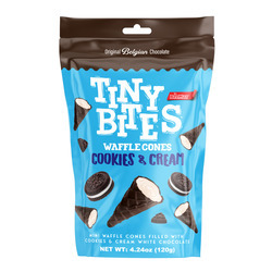 Cookies & Cream Tiny Bites Waffle Cones 12/4.24oz