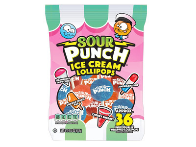 Sour Punch Ice Cream Lollipops 4/36ct