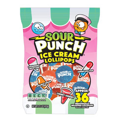 Sour Punch Ice Cream Lollipops 4/36ct