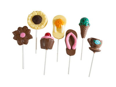 Assorted Summer Chocolatey Lollipops 24ct