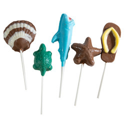 Assorted Beach Chocolatey Lollipops 24ct