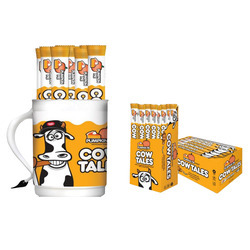 100ct Pumpkin Pie Cow Tales and Display Tumbler Combo 1ct