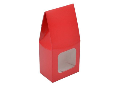 6oz Red Gable Box w/Window 250ct