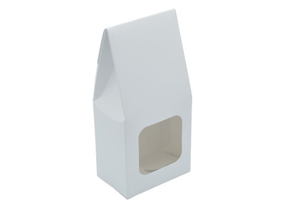 6oz White Gable Box w/Window 250ct