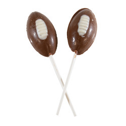 Chocolatey Football Lollipop 24ct