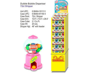 Dubble Bubble Dispenser Shipper 1/72ct