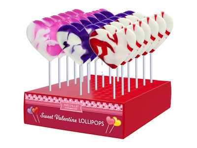 Swirl Heart Lollipops 24ct