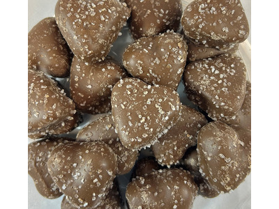 Milk Chocolate Sea Salt Caramel Hearts 11lb