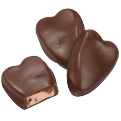 Dark Chocolate Coated Cherry Cordial Cream Hearts 6lb