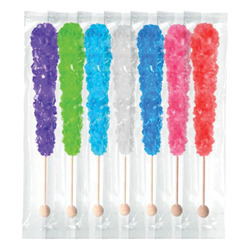 Assorted Rock Candy On A Stick, Wrapped 120ct