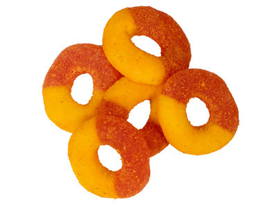 Chamoy Peach Gummy Rings 4/5lb