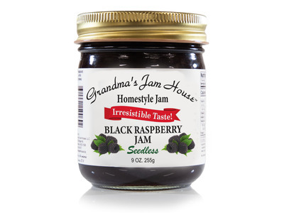 Seedless Black Raspberry Jam 12/9oz